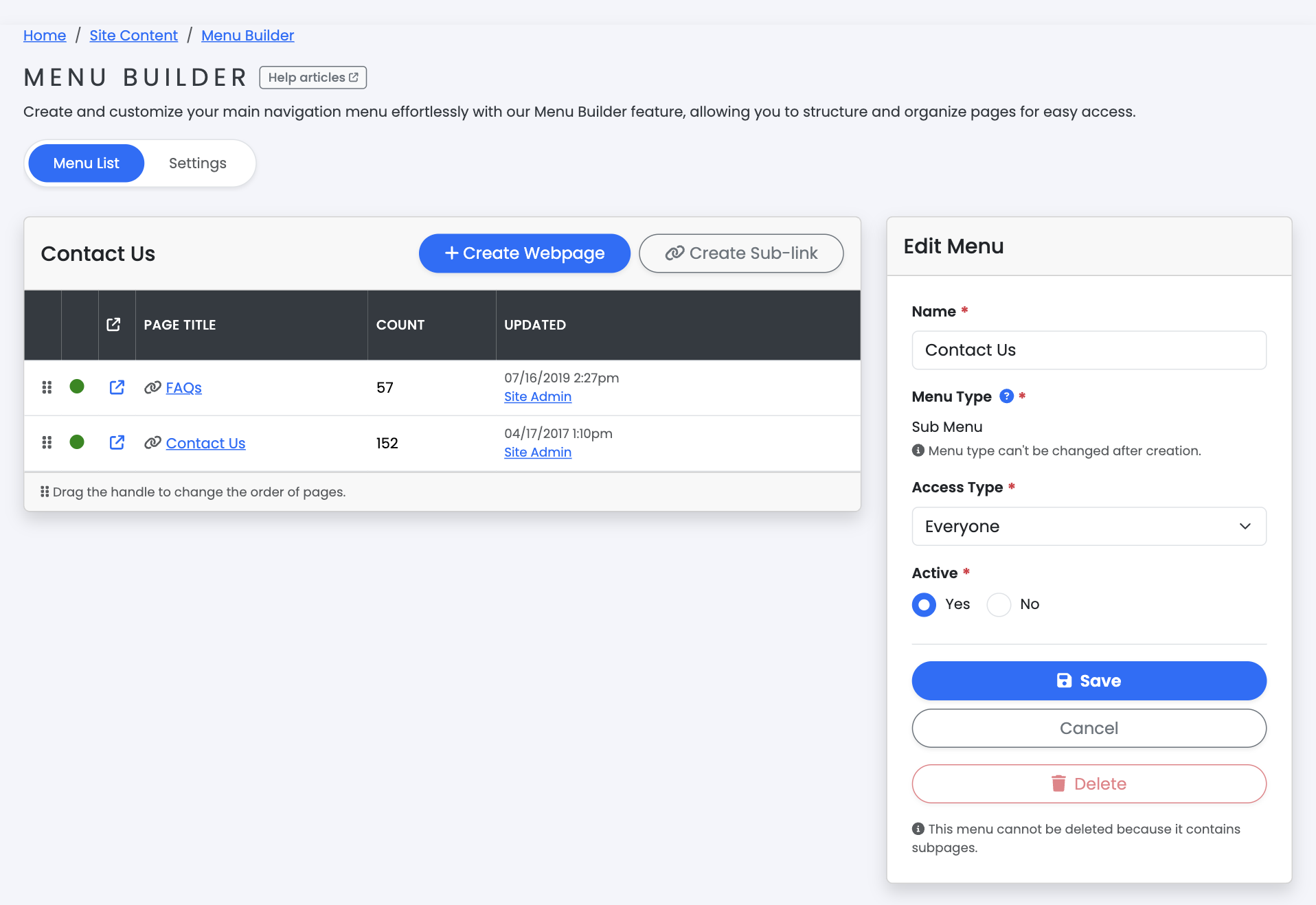 updating menu pricing - caterease support Images High... Change or delete a menu in the menu bar - Support Center | HOA Total Access